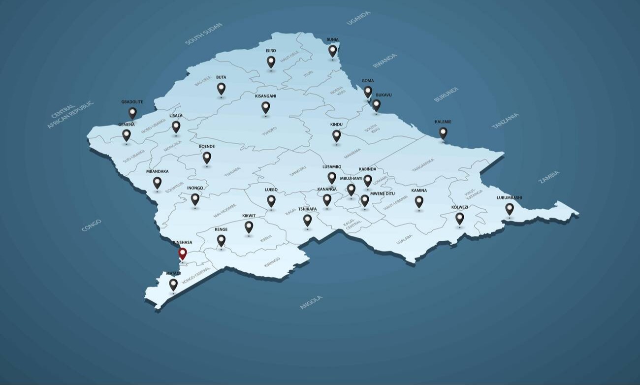 Carte 3D de la RDC