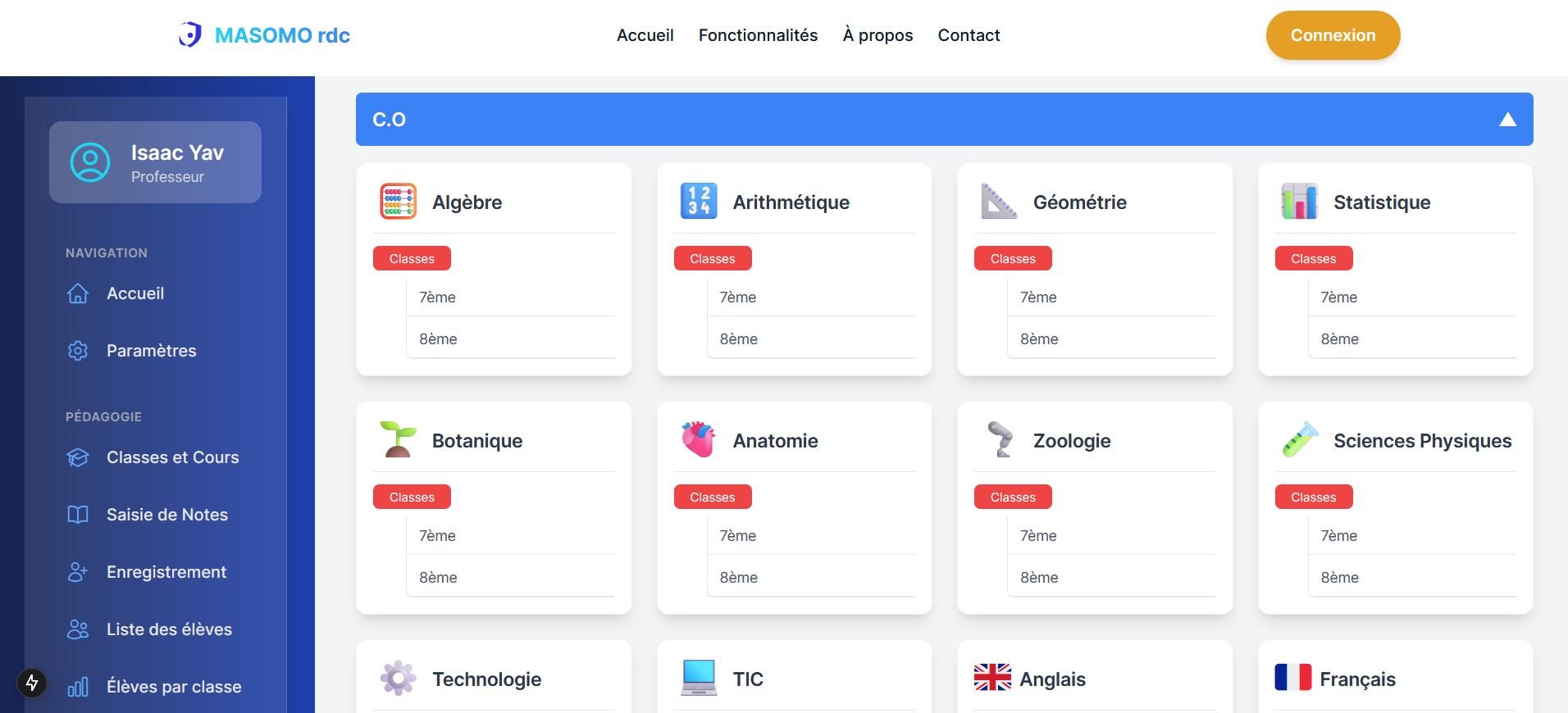 Mockup de la plateforme